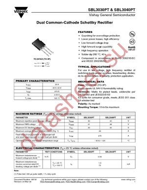 SBL3040PT-E3/45 datasheet  